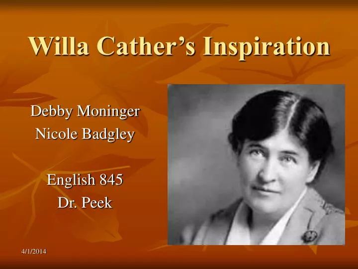 willa cather s inspiration