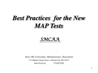Best Practices for the New MAP Tests