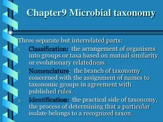 Chapter9 Microbial taxonomy