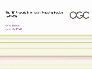 The “E” Property Information Mapping Service (e-PIMS )