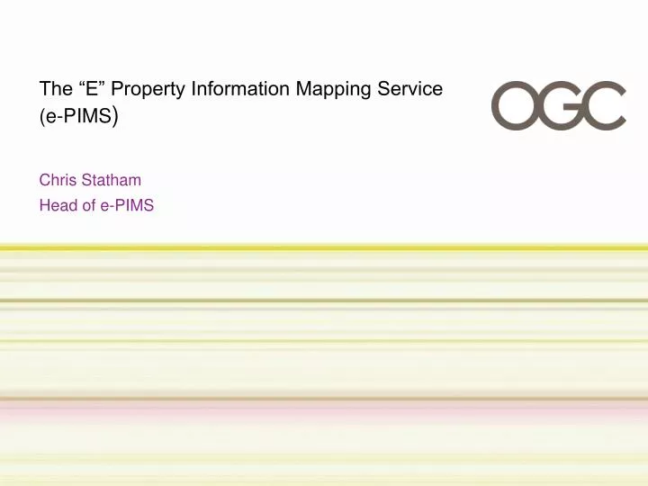 the e property information mapping service e pims