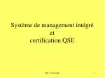 Système de management intégré et certification QSE