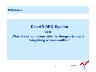 DRG-Systeme