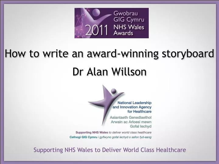 how to write an award winning storyboard dr alan willson