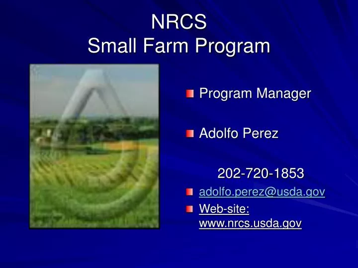 nrcs small farm program