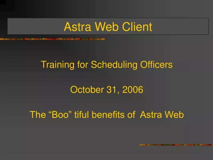astra web client