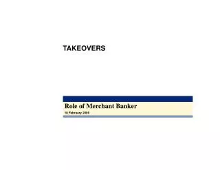 Role of Merchant Banker