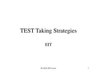 TEST Taking Strategies