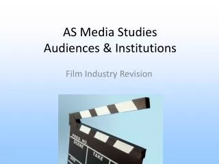 AS Media Studies Audiences &amp; Institutions