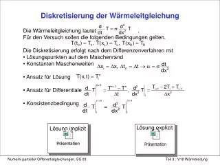 diskretisierung der w rmeleitgleichung