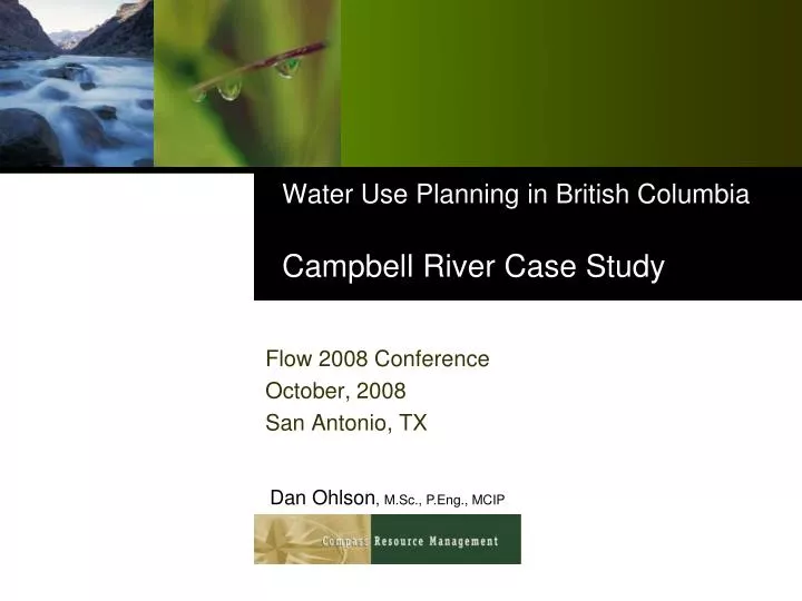 water use planning in british columbia campbell river case study