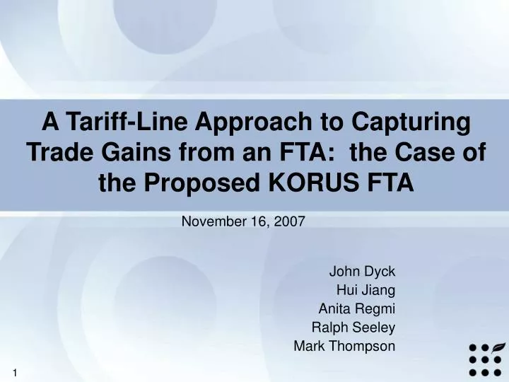 a tariff line approach to capturing trade gains from an fta the case of the proposed korus fta