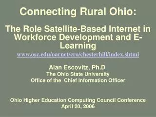 Connecting Rural Ohio: