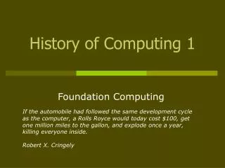 History of Computing 1