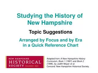Studying the History of New Hampshire