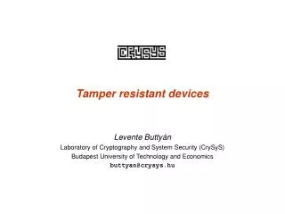 Tamper resistant devices