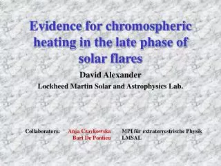 Evidence for chromospheric heating in the late phase of solar flares