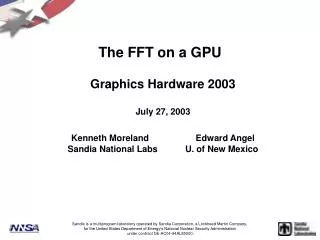 The FFT on a GPU