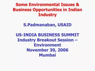 History of USAID/India’s Energy/Environment Programs
