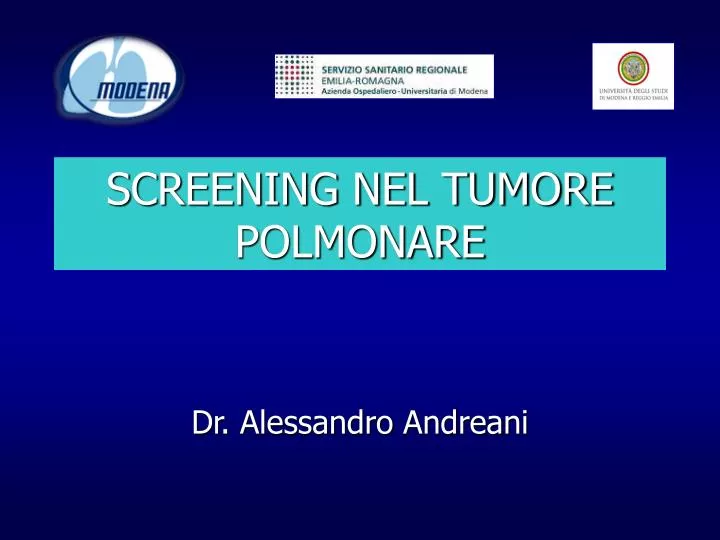 screening nel tumore polmonare