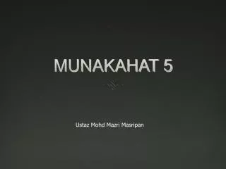 MUNAKAHAT 5
