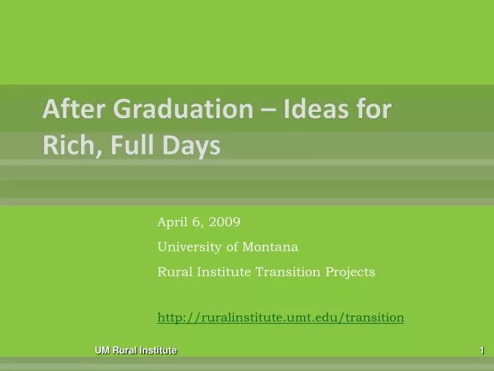 after graduation ideas for rich full days