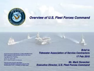 Overview of U.S. Fleet Forces Command