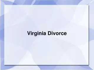 Virginia Divorce