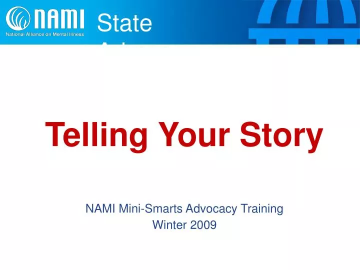 telling your story nami mini smarts advocacy training winter 2009