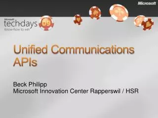 Unified Communications APIs
