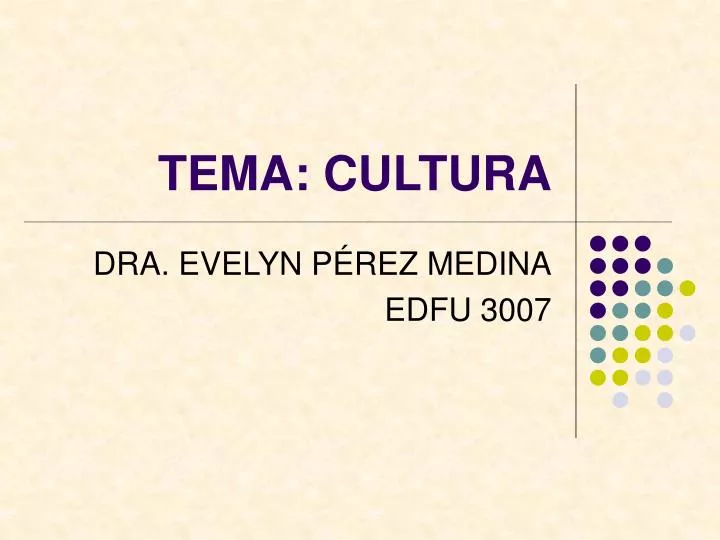 tema cultura