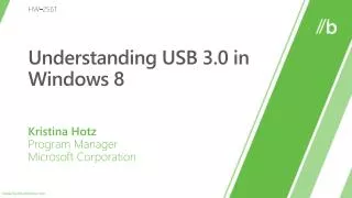 Understanding USB 3.0 in Windows 8