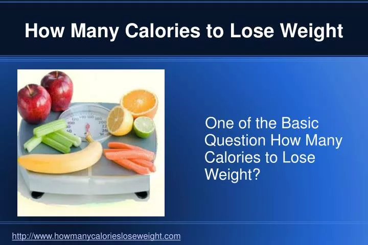 how many calories to lose weight