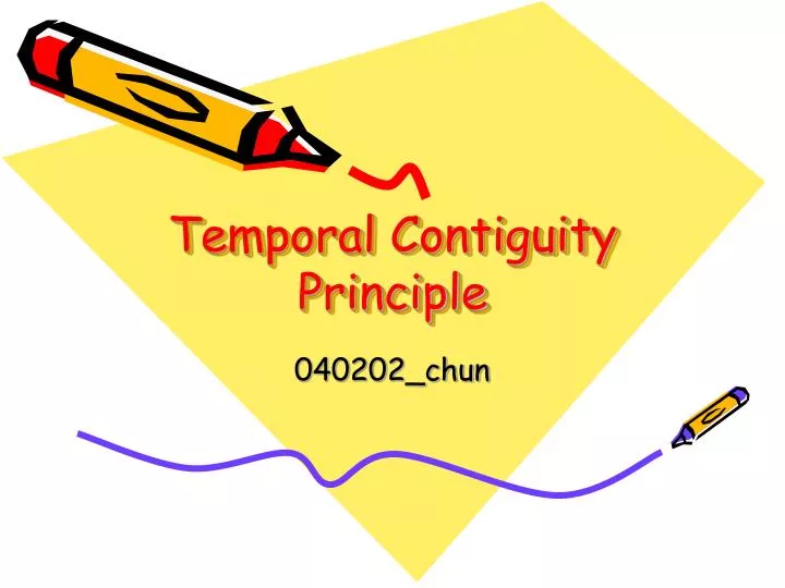 temporal contiguity principle
