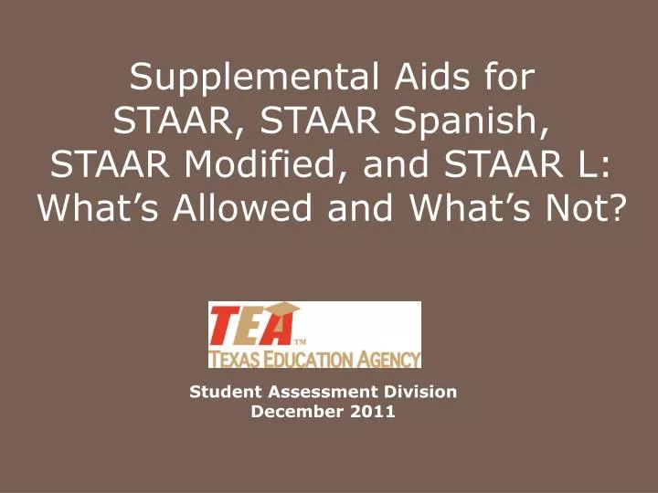 supplemental aids for staar staar spanish staar modified and staar l what s allowed and what s not