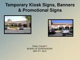 Temporary Kiosk Signs, Banners &amp; Promotional Signs