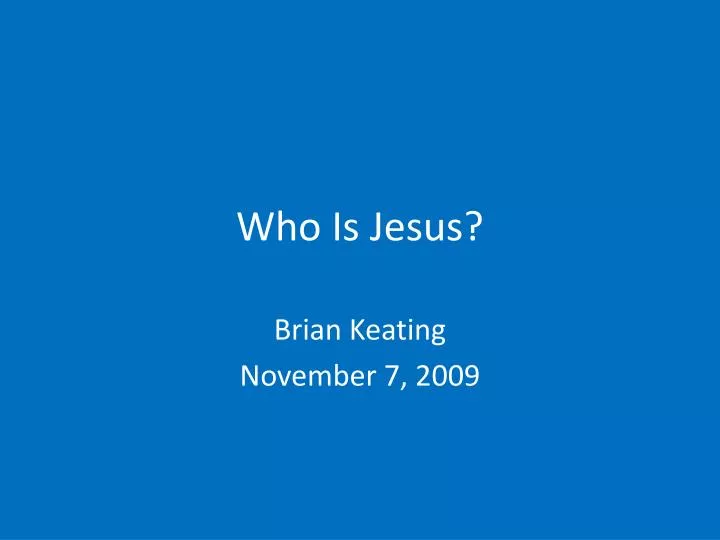 who is jesus