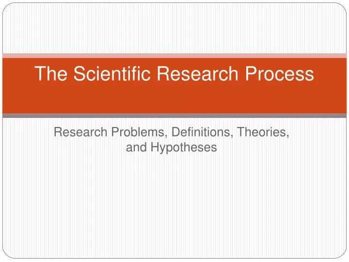 the scientific research process