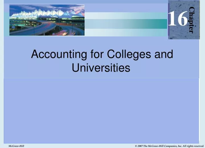 accounting for colleges and universities