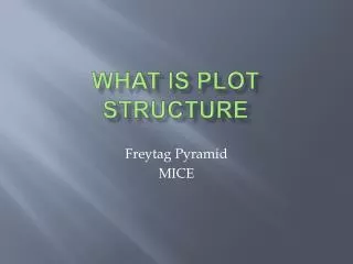What is Plot Structure