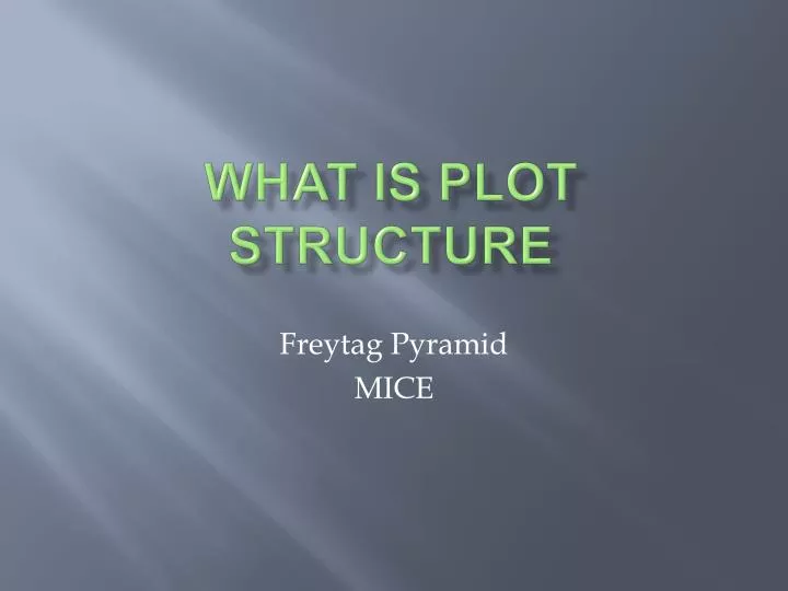 what is plot structure