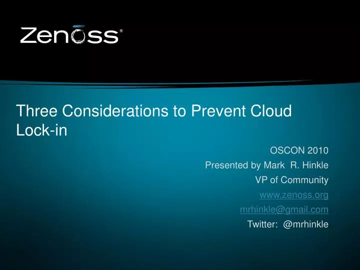 three considerations to prevent cloud lock in