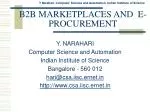 B2B MARKETPLACES AND E-PROCUREMENT - slide 1