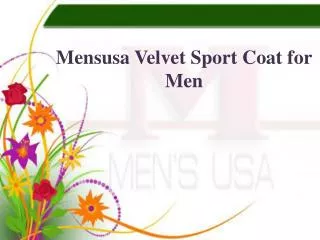 Mensusa Velvet Sport Coat for Men