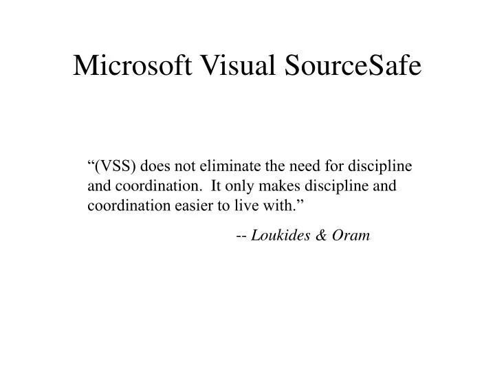 microsoft visual sourcesafe