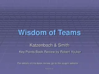 Wisdom of Teams