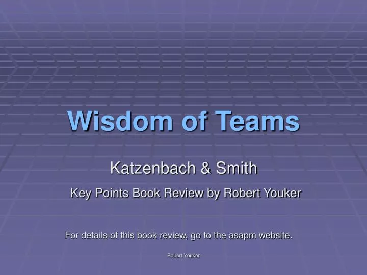 wisdom of teams