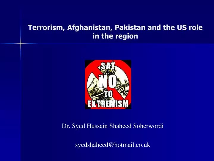 terrorism afghanistan pakistan and the us role in the region
