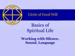 Basics of Spiritual Life