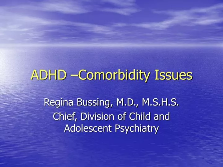 adhd comorbidity issues